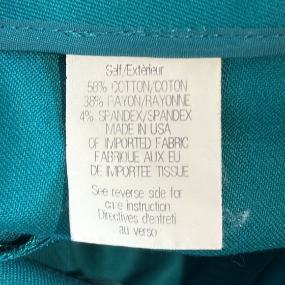 Theory Turquoise Trousers Size 8 - Picture 7 of 7